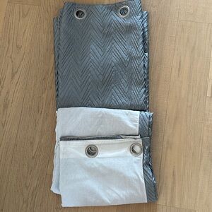 Silver/Grey "John Lewis" curtains, lined. 2 panels 65 x 72" IMMACULATE!